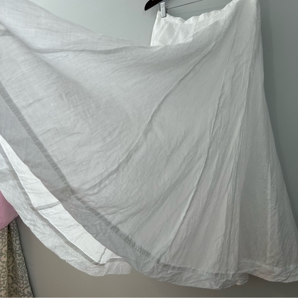 J. Jill Classic White Linen A-Line Skirt XS - Picture 4 of 12